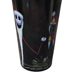 Disney Nightmare Before Christmas Jack & Sally Black Tall Drinking Glass Cup